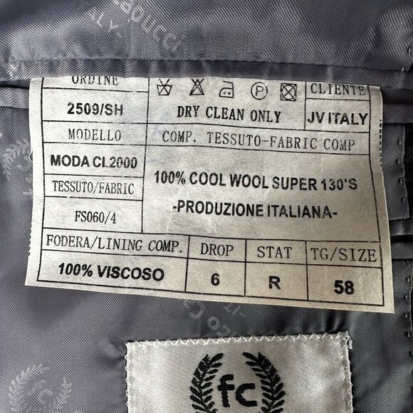 Loro Piana Franco Capucci New Zealand Merino Wool Super 130's Sports Coat Sz 48 - Picture 6 of 13